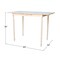 International Concepts Rectangle Table with Butterfly Extension, Unfinished, 32 W, 48 L, 36 in H, Wood, Unfinished K-T32X-336T - alternate 6